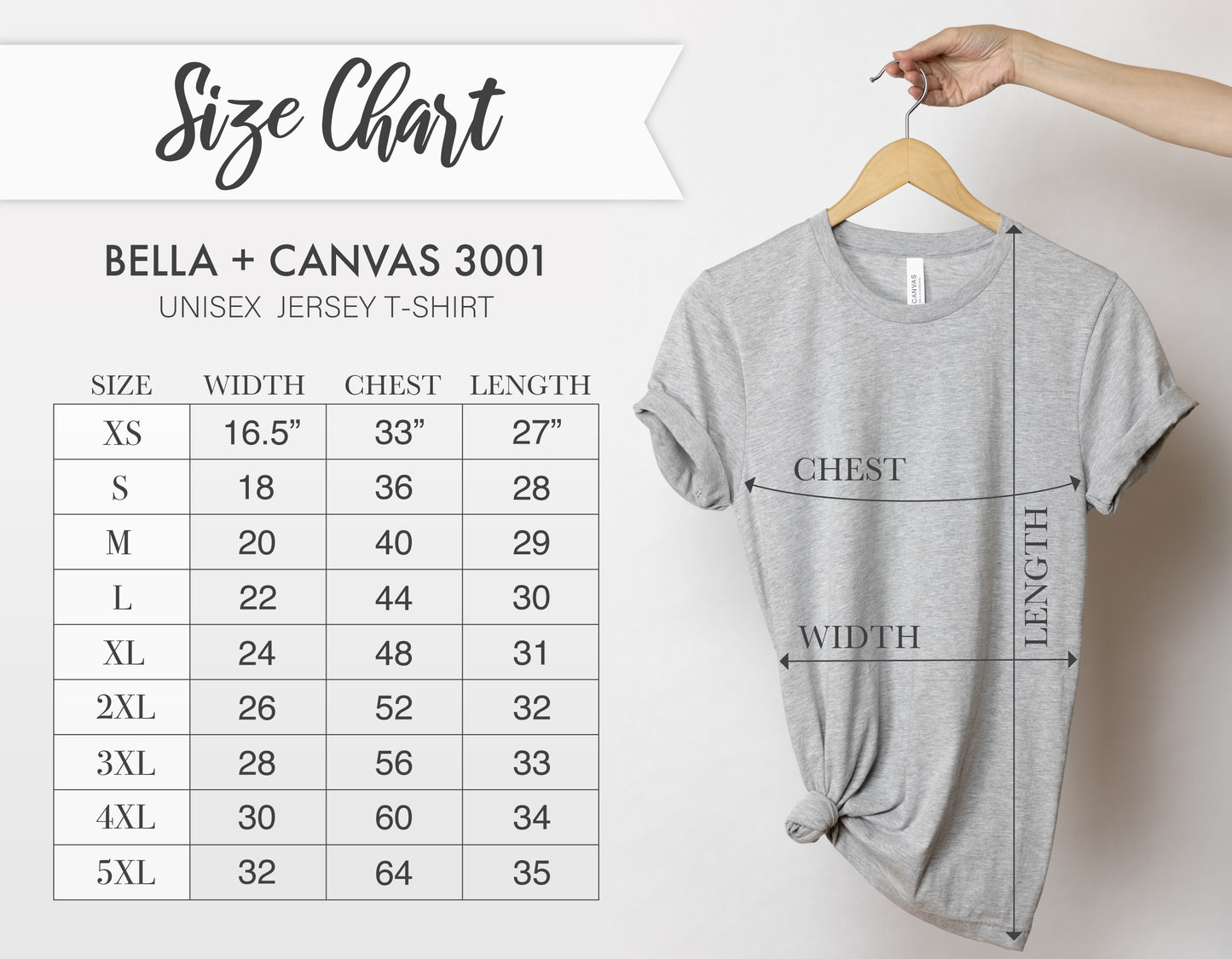 a women's size chart for a t - shirt