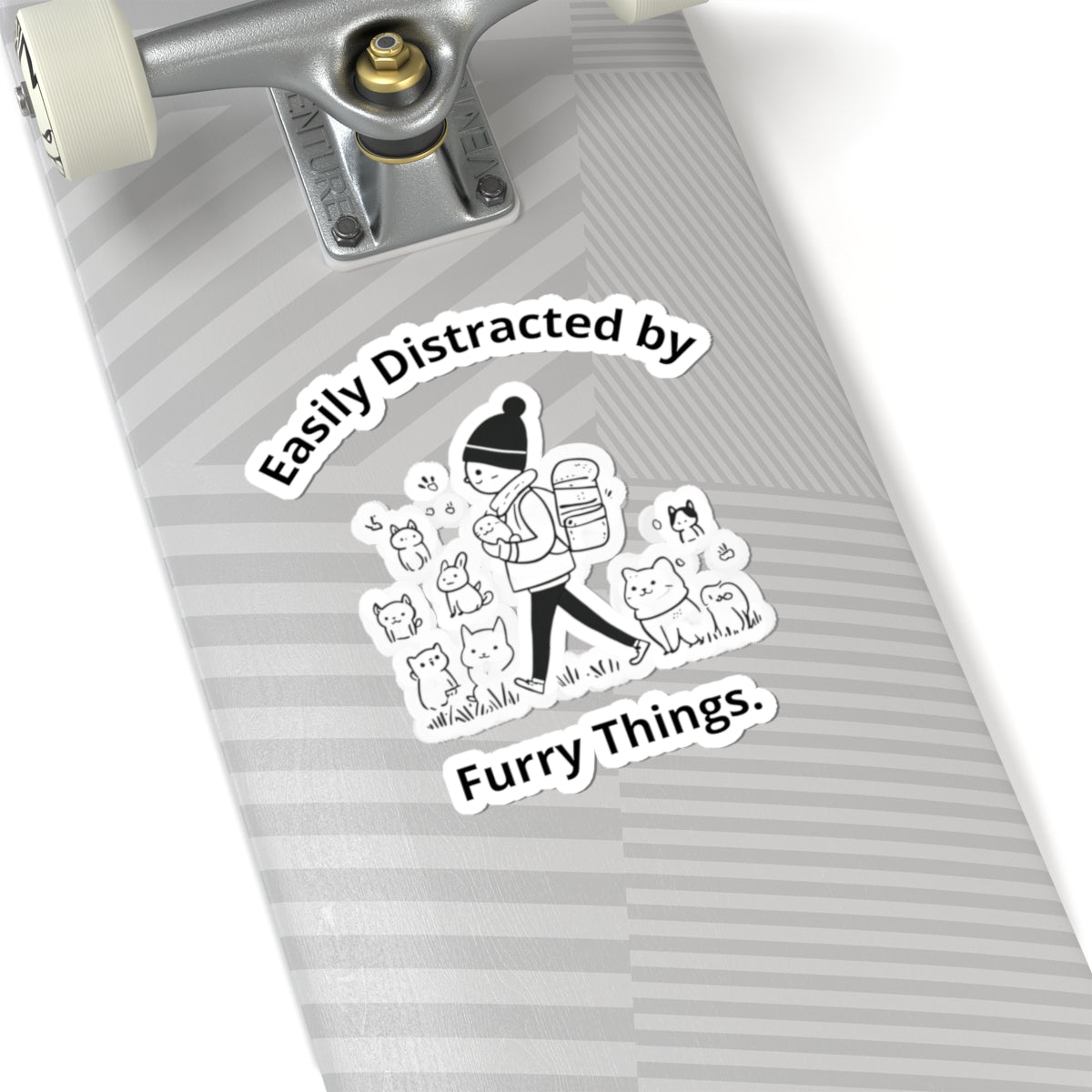 Easily Distracted by Furry Things. - Stickers -