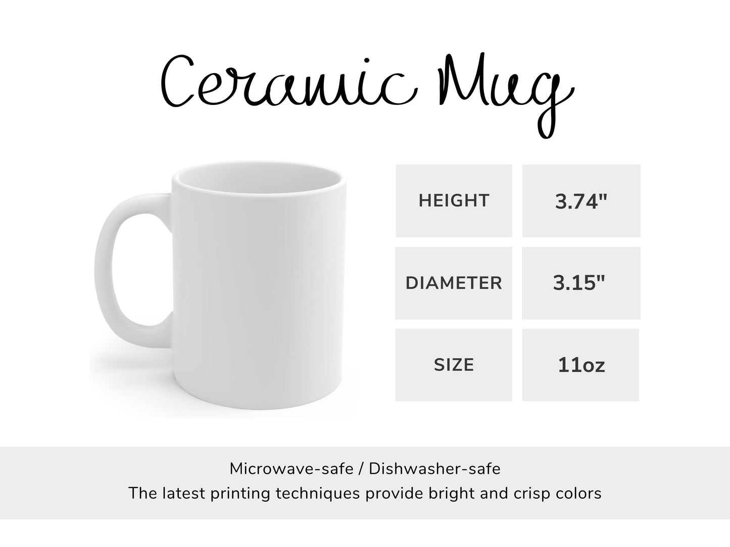 a white coffee mug with measurements for it